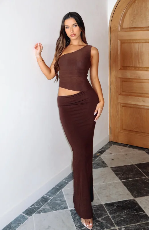 Give Me The Chance Maxi Dress Chocolate