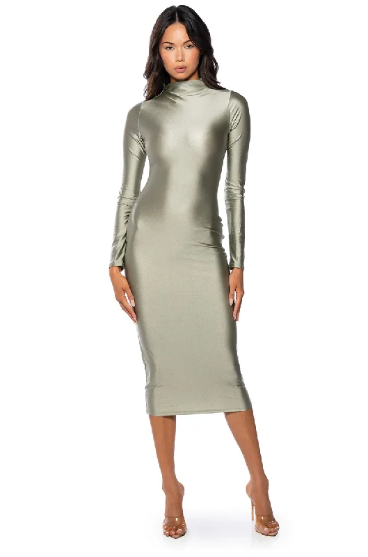 ONE OF ONE LONG SLEEVE MIDI DRESS