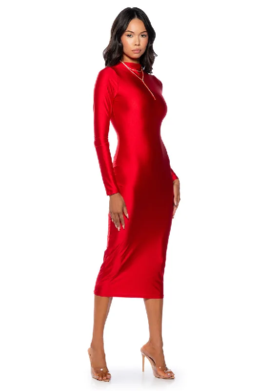 ONE OF ONE LONG SLEEVE MIDI DRESS