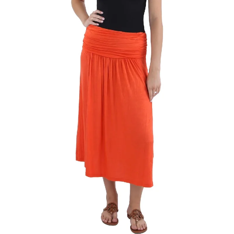 24seven Comfort Apparel Womens Casual Daytime A-Line Skirt