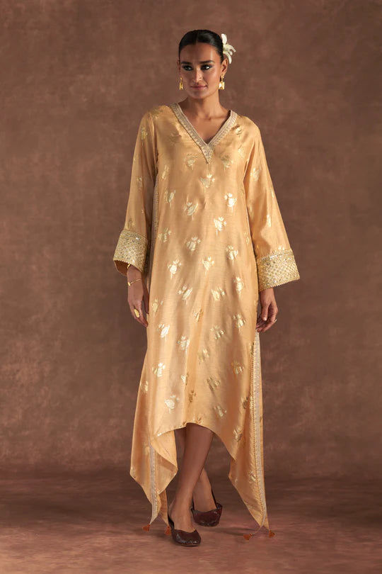 Beige Irisbud Kaftan