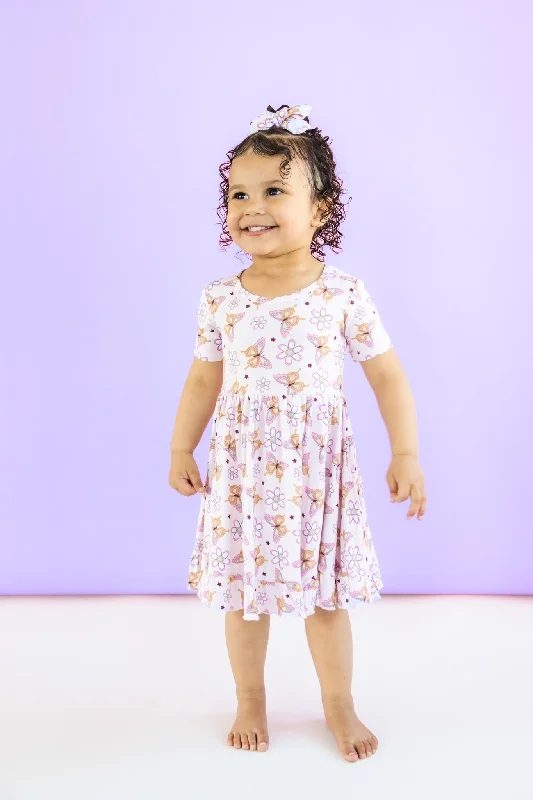 BLOSSOMIN' BUTTERFLY DREAM RUFFLE DRESS