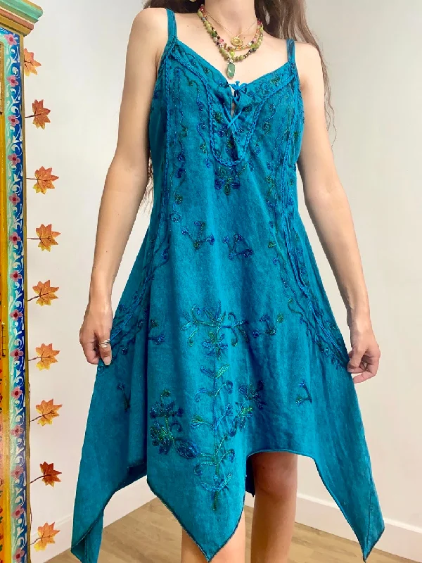 Blue Fairy Embroidered Dress