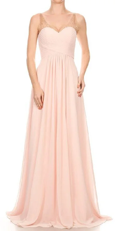 J&J Fashion 3057 Long Formal Dress with Sweetheart Neckline