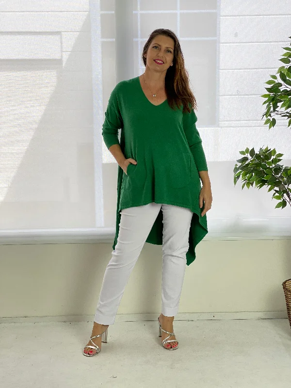 Bridget Emerald Wool Knit Tunic