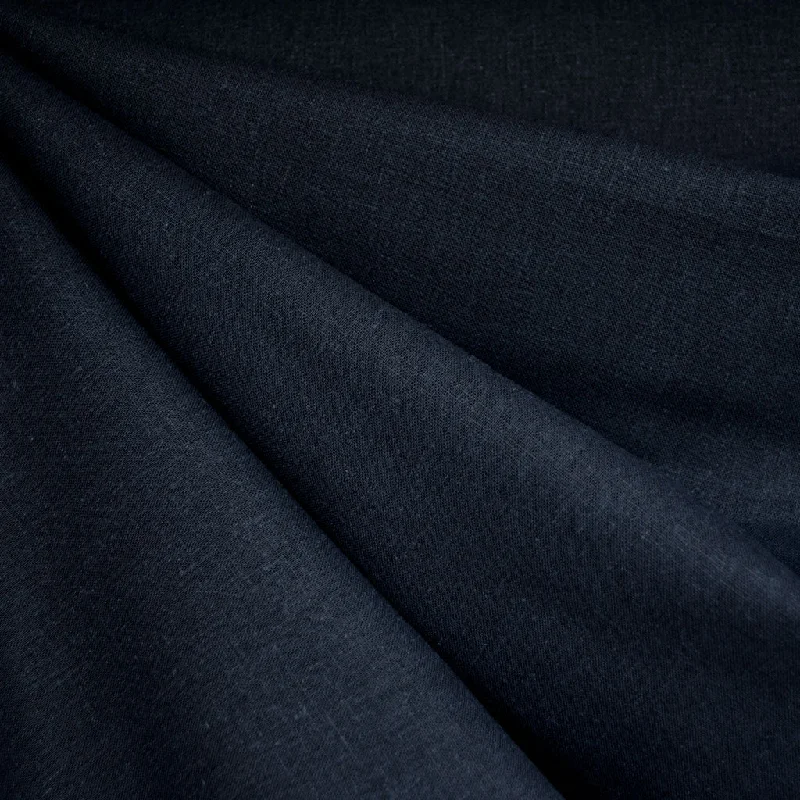 Brussels Washer Linen Blend Solid Navy