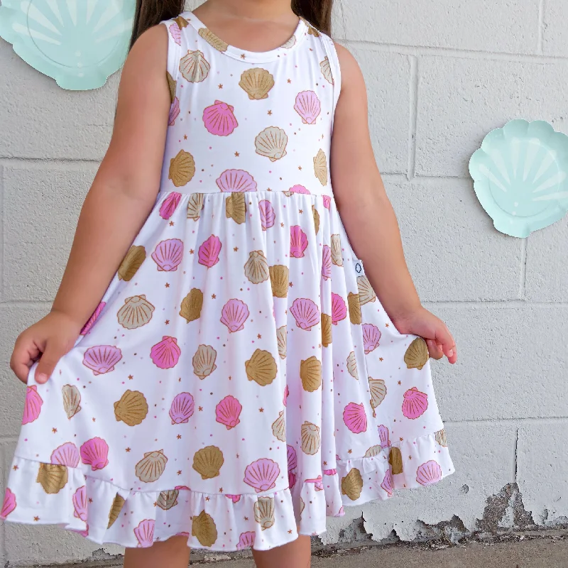 UNDER THE SEA DREAM RUFFLE DRESS