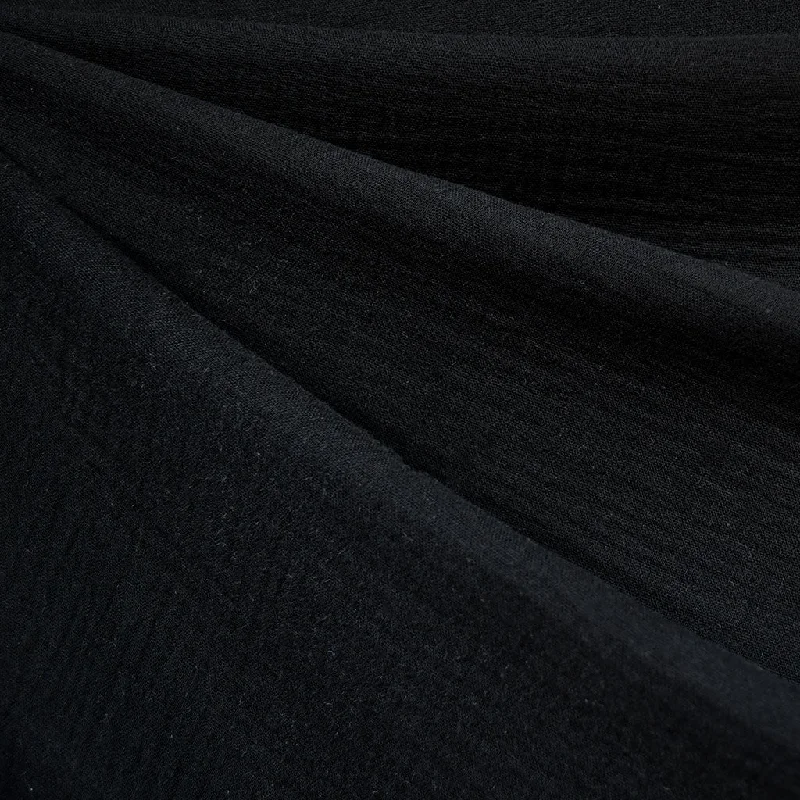 Cotton Double Gauze Solid Black