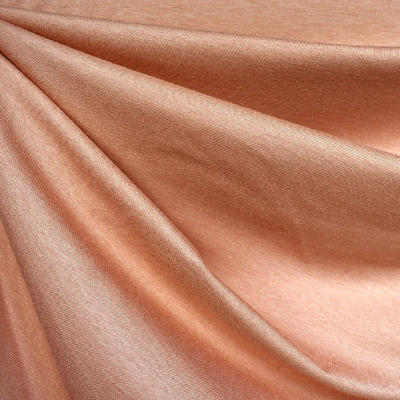 Cotton Modal Jersey Knit Solid Peach