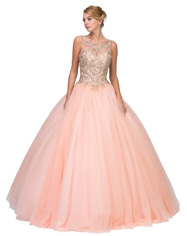 Eureka 3188 Cut-Out Back Embroidered Quinceanera Dress