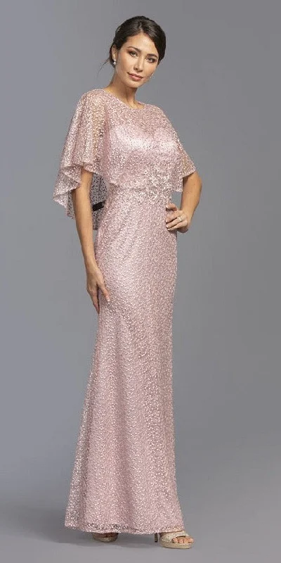 Aspeed M2111 Long Mother of Bride Dress with Cape