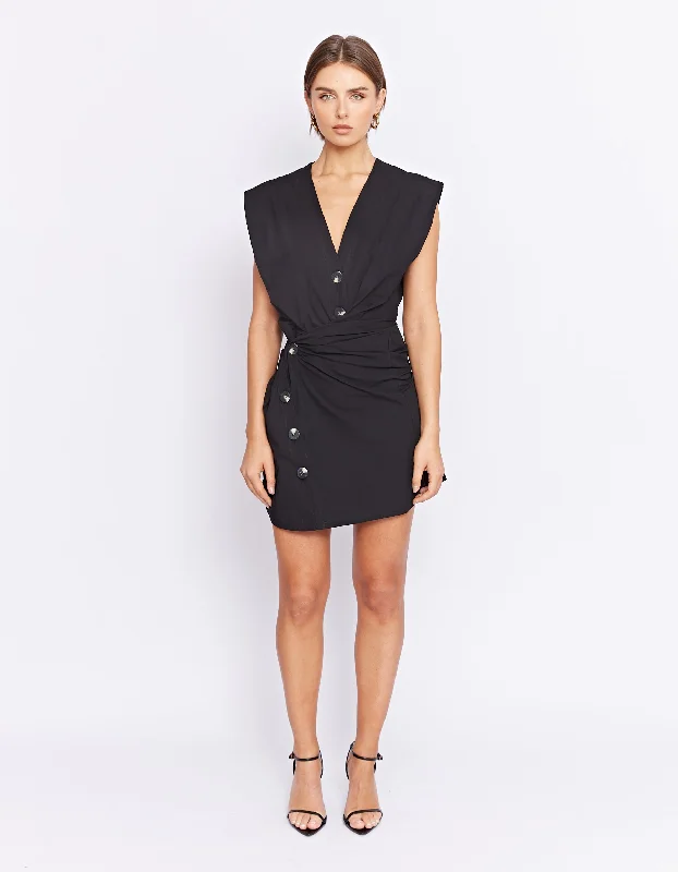 HOLLETT TWIST DRESS | BLACK