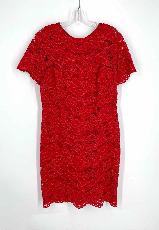 Lauren Size 16 Red Floral Lace Dresses Dress