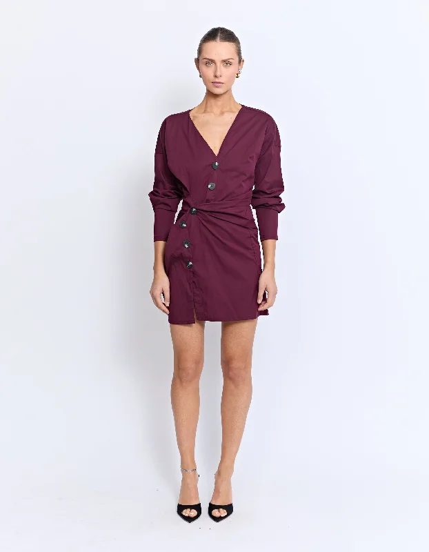 LAUTREC TWIST DRESS | WINE