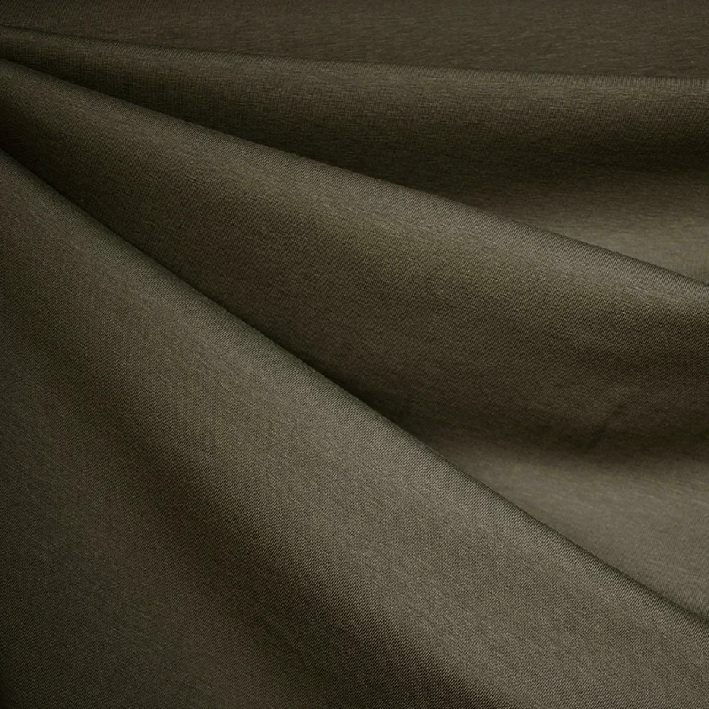 Mid Weight Cotton Jersey Knit Solid Olive