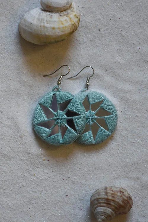 Okhai 'Ferris Wheel' Sea Green Earrings