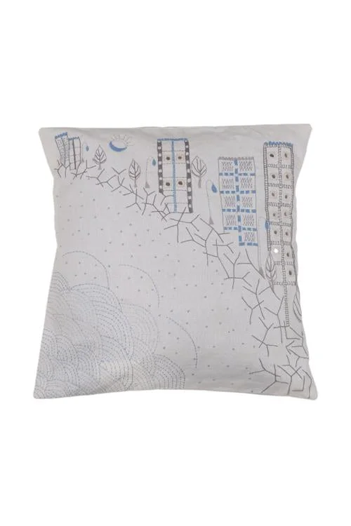 Okhai 'Odyssey' Hand Embroidered Cushion Cover