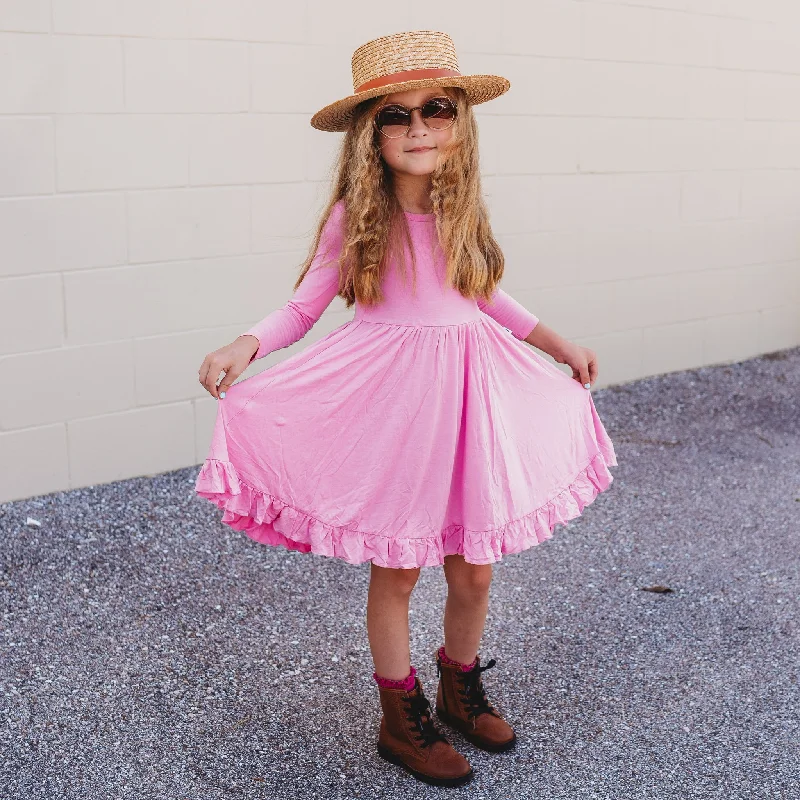 PETAL PINK DREAM RUFFLE DRESS