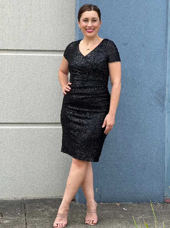 Quartez Black Sequin Dress