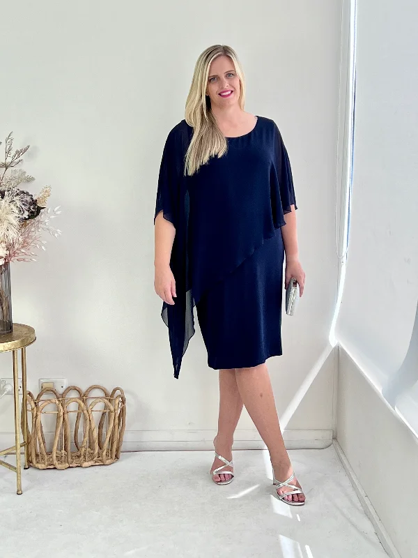 Renta Navy Event Dress