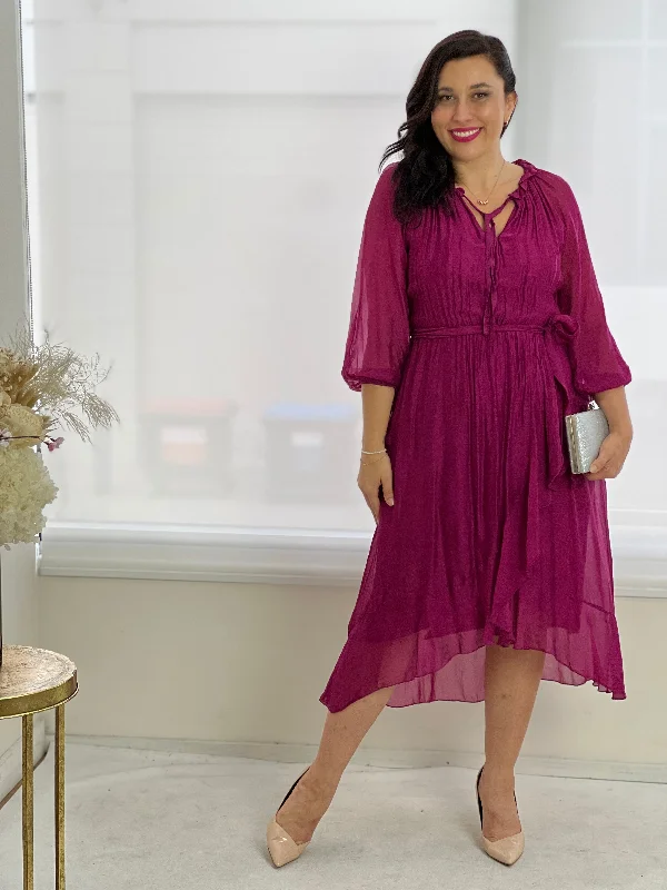 Ryan Orchid Silk Dress