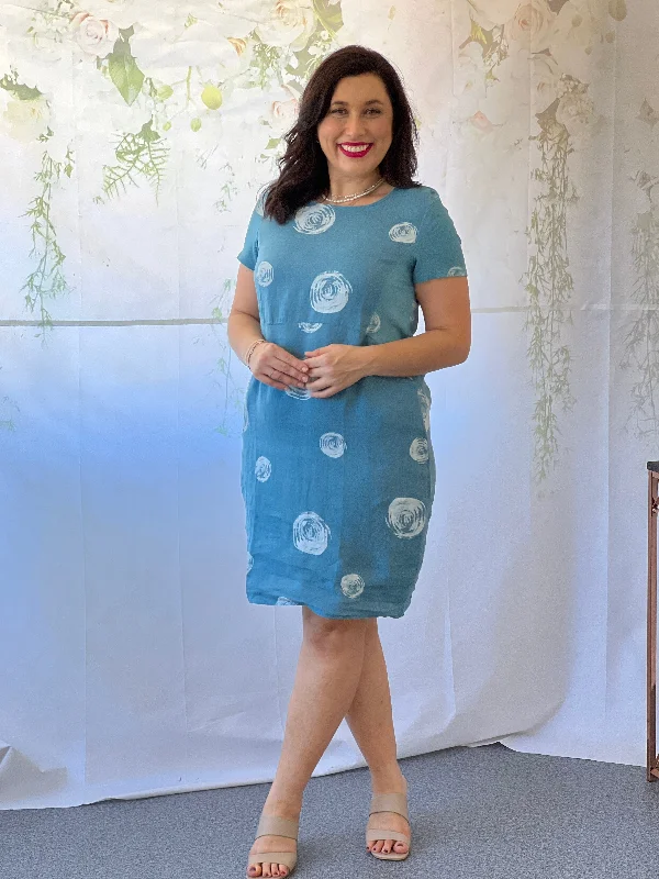 Sicily Sky Linen Dress