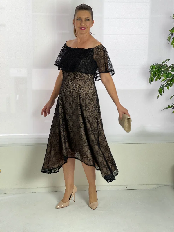 Sinatra Black Lace Dress