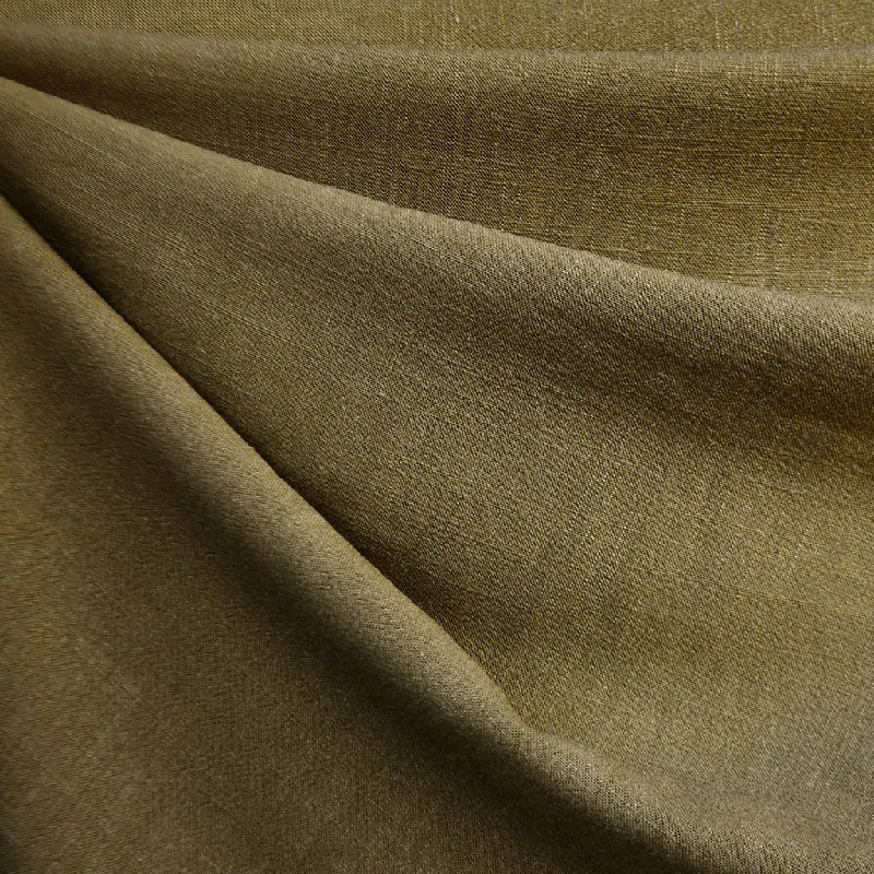 Slub Texture Linen Blend Solid Avocado