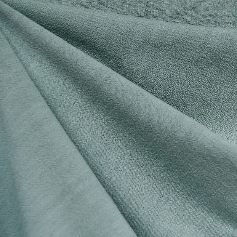 Slub Texture Linen Blend Solid Sea Glass