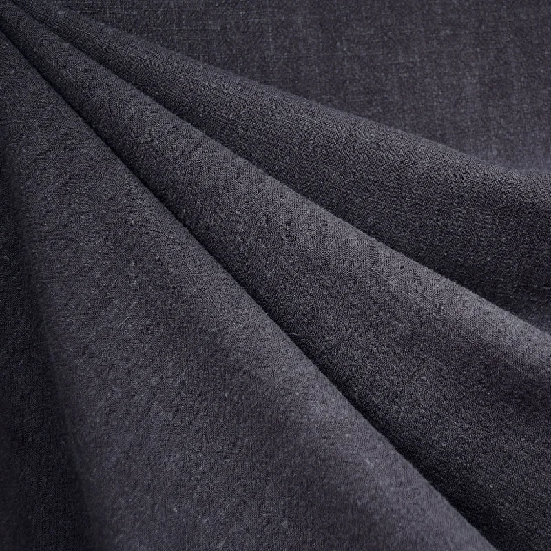 Slub Texture Linen Blend Solid Slate