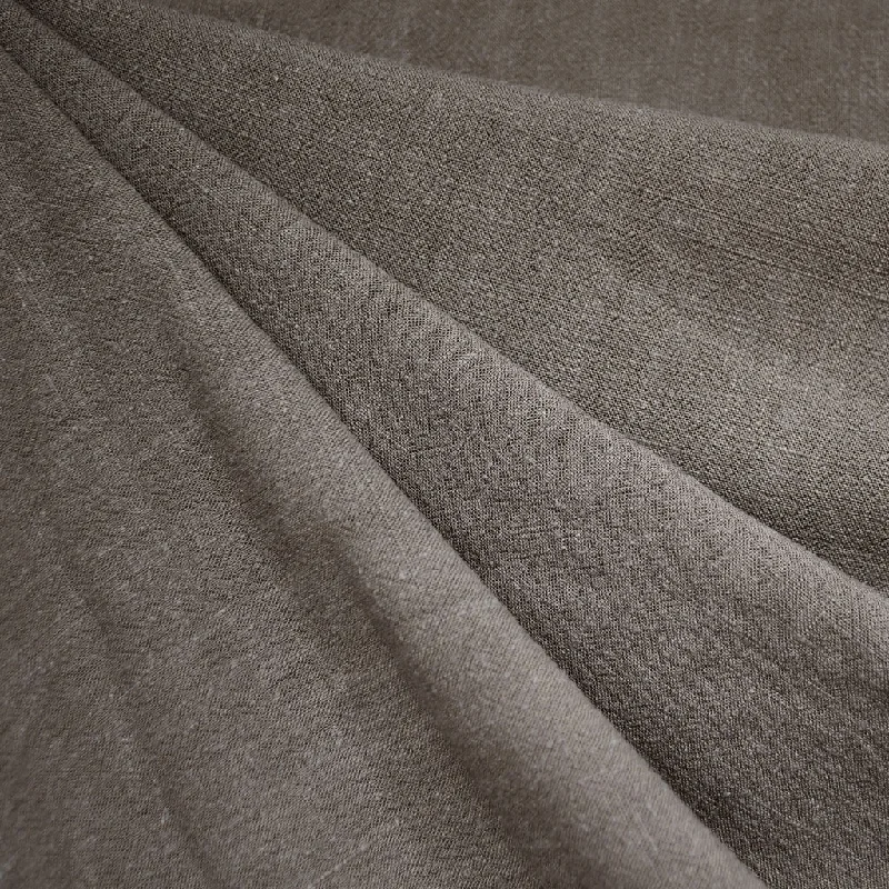 Slub Texture Linen Blend Solid Taupe