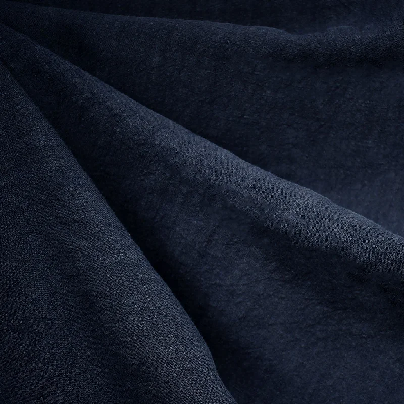 Soft Washed Linen Solid Navy