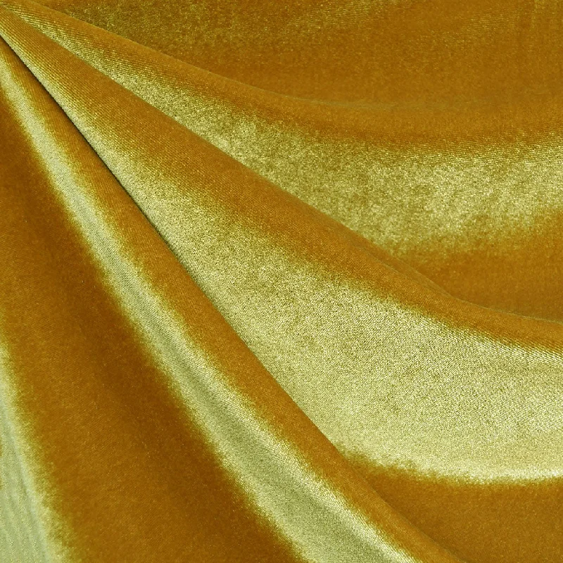 Stretch Velvet Solid Mustard