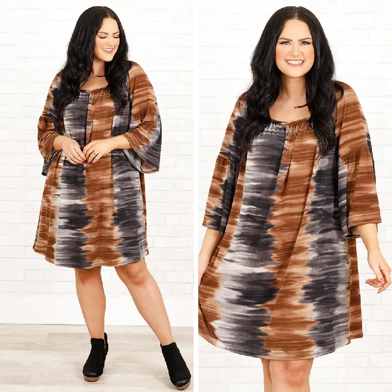 The Mia Dress, Charcoal Mocha