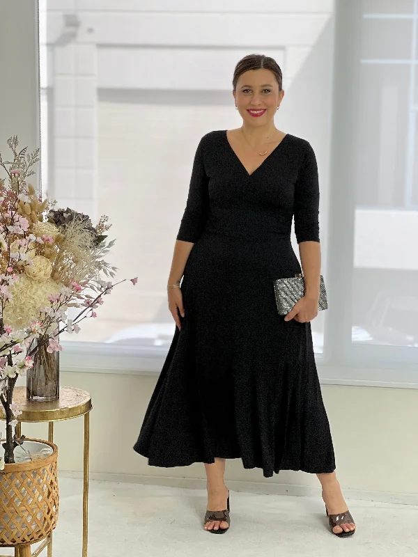 Tiaro Black Jersey dress