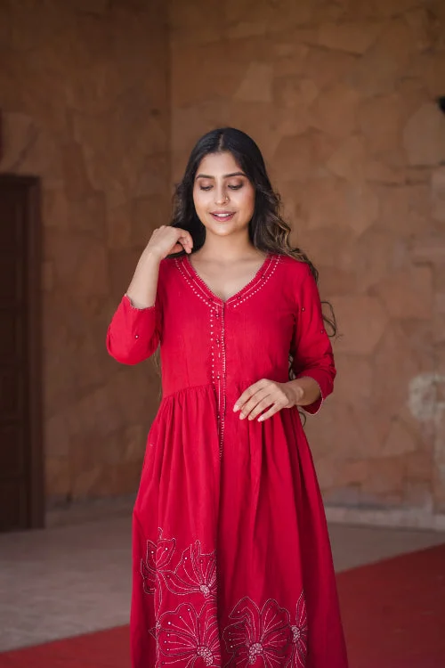 Urmul 'Sanaa' Laal ishq Cotton dress.