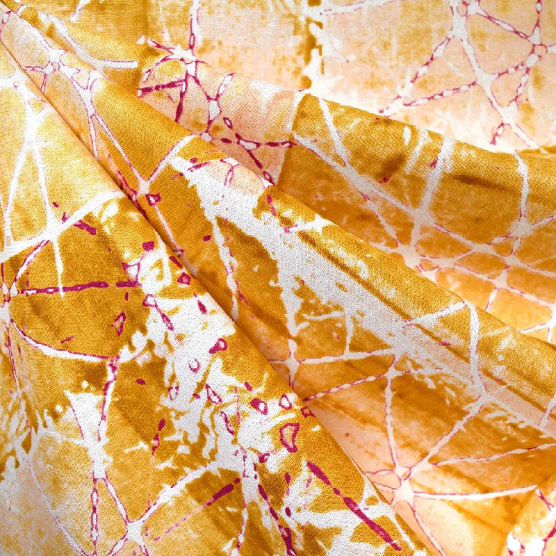 Weather Report Abstract Watercolor Linen Blend Apricot