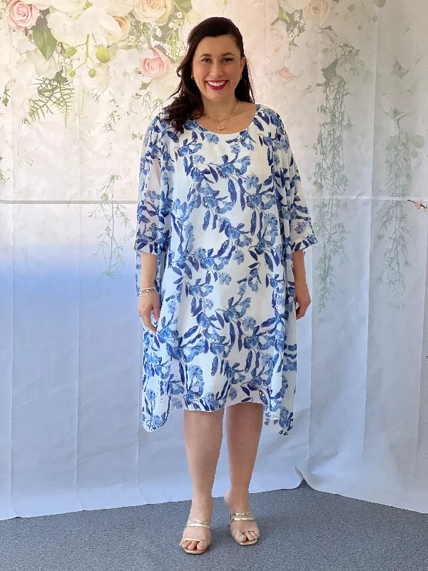 Xavier Blue Blossom Dress