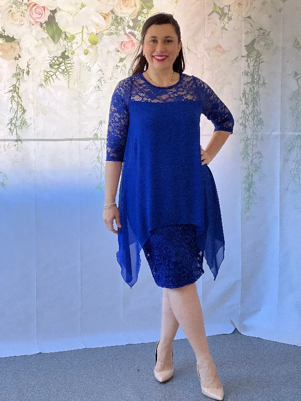 Zelda Royal Blue Lace Dress