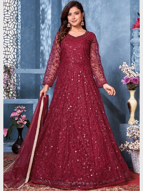 Embroidered Net - Anarkali Dress