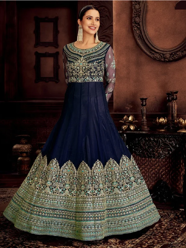 Heavy Embroidery on Net - Anarkali Dress