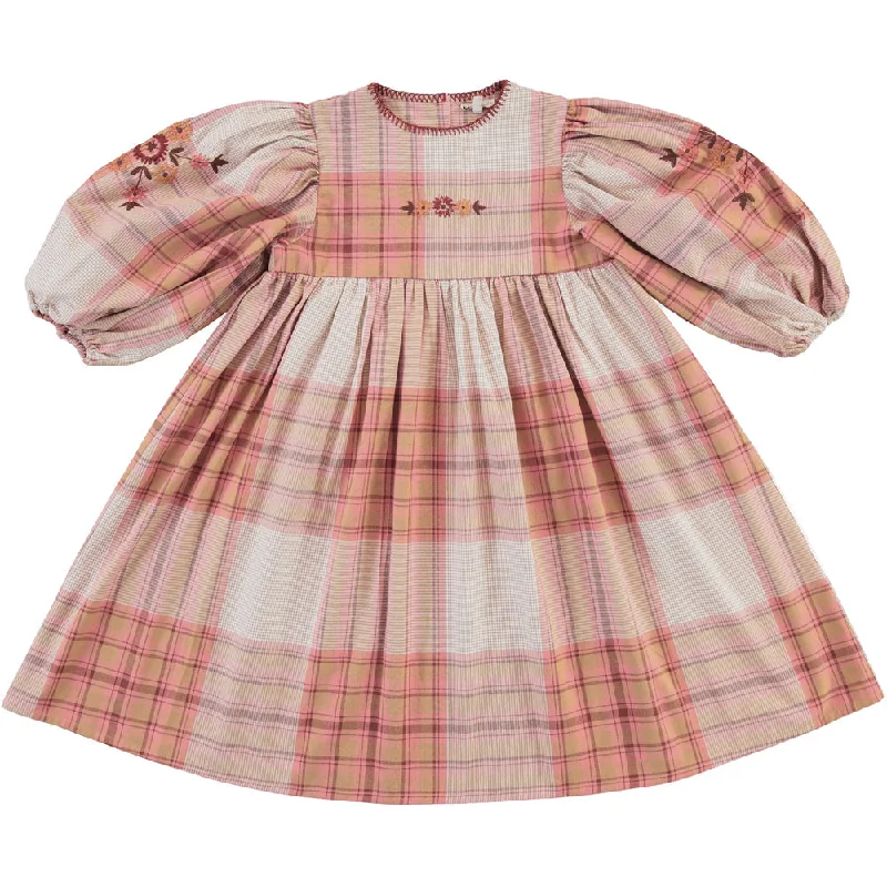 BEBE ORGANIC VINTAGE PLAID LINDA DRESS