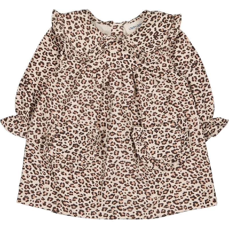 LOUIS LOUISE URSULA BRUSHED LEOPARD BABY DRESS