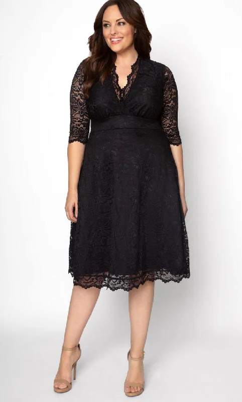 Kiyonna Short Lace Dress Long Sleeve Sale