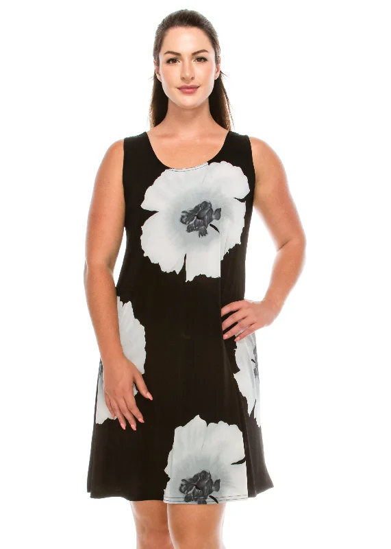 Plus Size Print Missy Tank Dress-7003BN-TXP1-W113