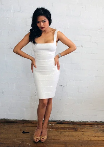 Woman of Leisure Bandage/Bodycon Dress - White