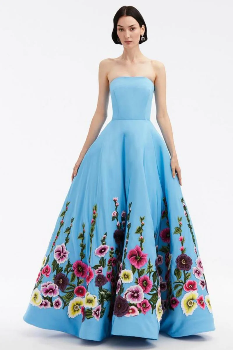 Bloom in Blue: The Floral Dress That Captivates with Every Petal